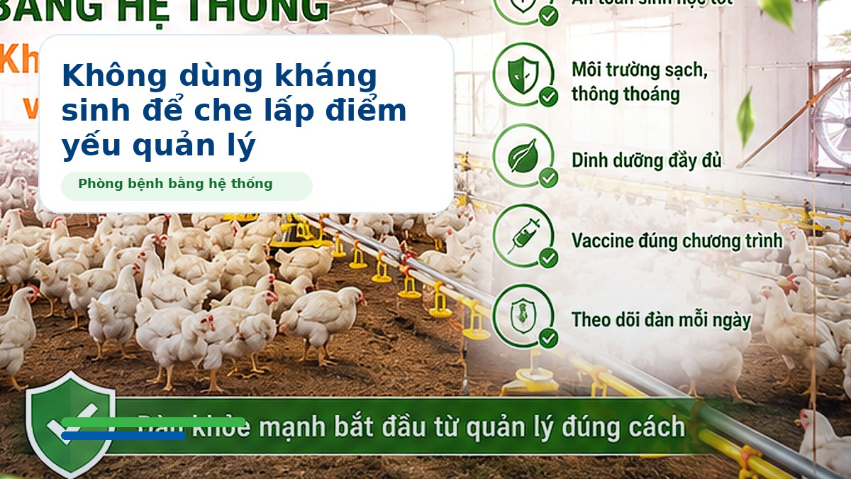 Vì sao không nên dùng kháng sinh “phòng hờ” đại trà trong đàn vật nuôi khỏe mạnh?